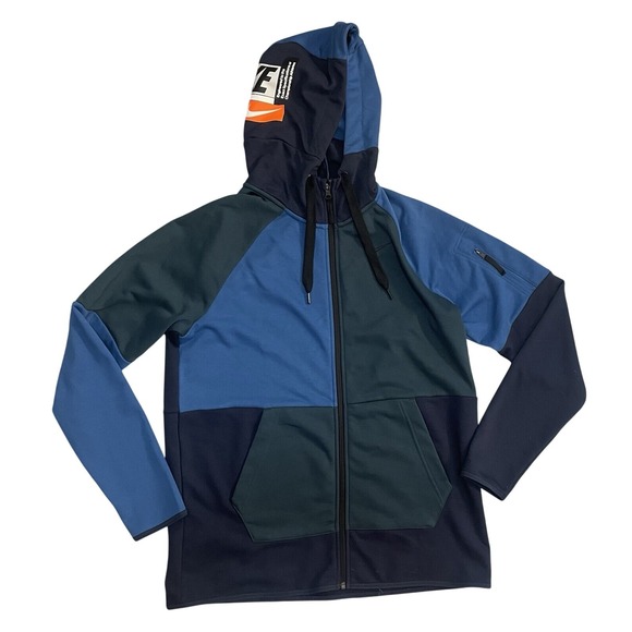 Nike Other - NWT Nike Dri-FIT Mens Colorblock Full Zip Hoodie Blue Teal DQ4787-454